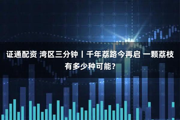 证通配资 湾区三分钟丨千年荔路今再启 一颗荔枝有多少种可能？