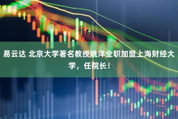 易云达 北京大学著名教授姚洋全职加盟上海财经大学，任院长！