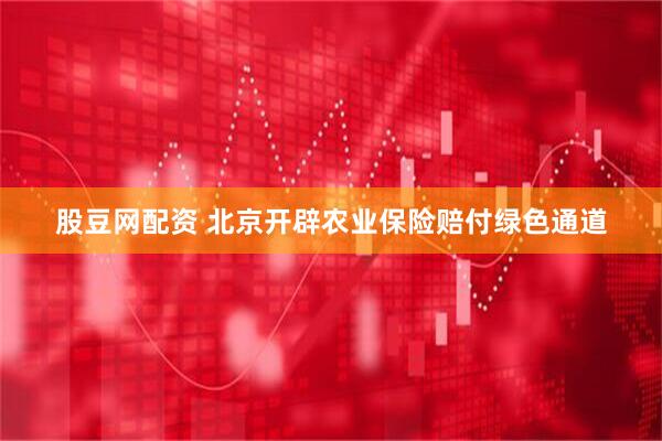 股豆网配资 北京开辟农业保险赔付绿色通道